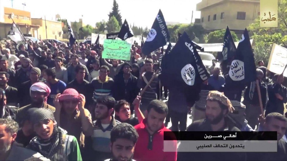 أهالي صرّين يتحدّون التحالف الصليبي - وِلاية حَلَب