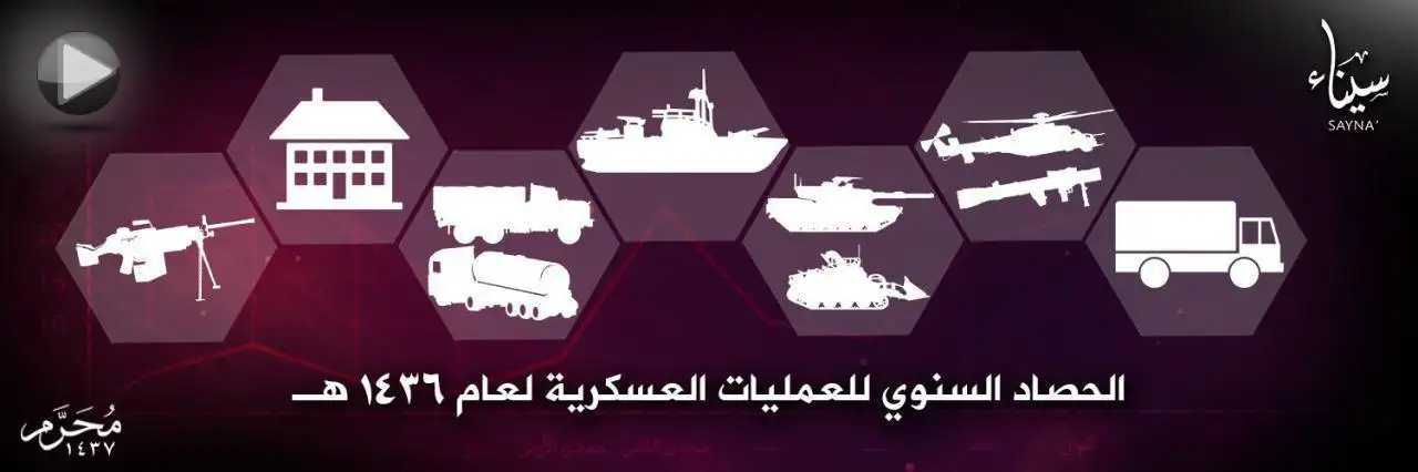 الحصاد السنوي للعمليات العسكرية لعام 1436ه‍ـ – ولاية سيناء