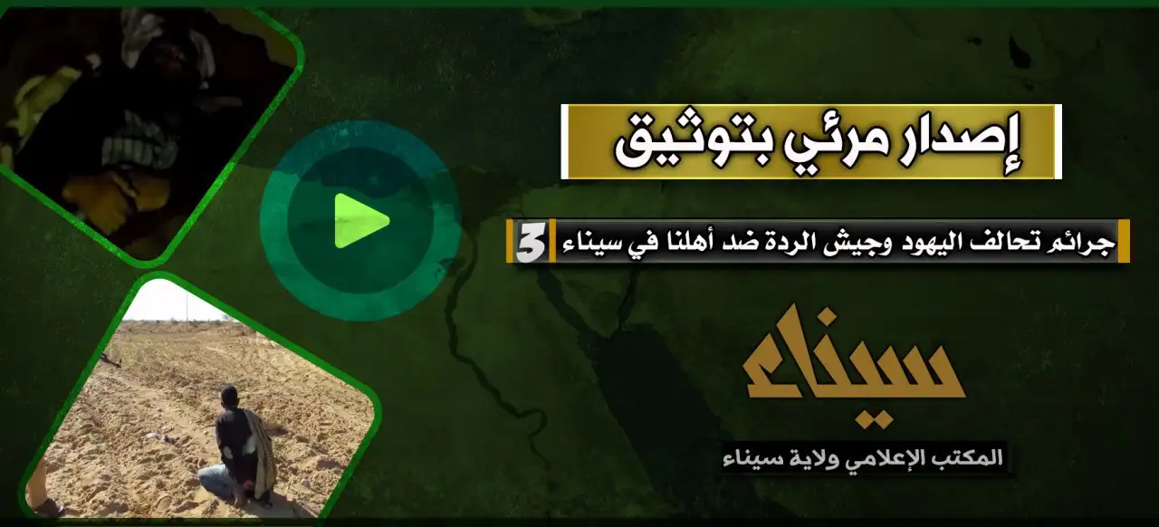 توثيق جرائم التحالف المصري الصهيوني ضد أهالي سيناء 3 – ولاية سيناء