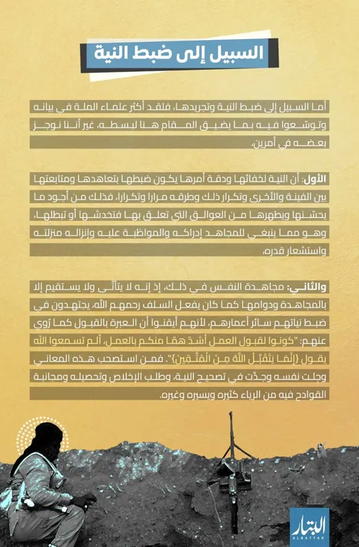 السبيل إلى ضبط النية – مؤسسة البتار