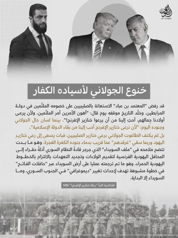 خنوع الجولاني لأسياده الكفار – مؤسسة التقوى