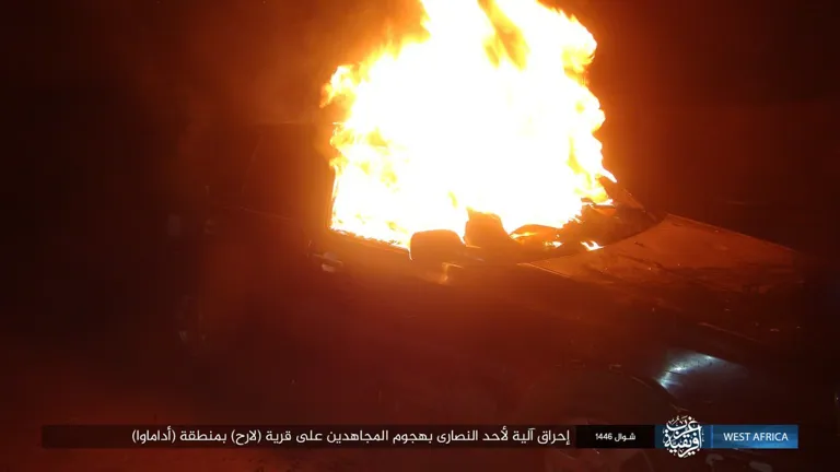 ولاية غرب إفريقية – صور: نتائج هجوم جنود الخلافة على قرية (لارح) النصرانية بمنطقة (أداماوا) شمالي نيجيريا